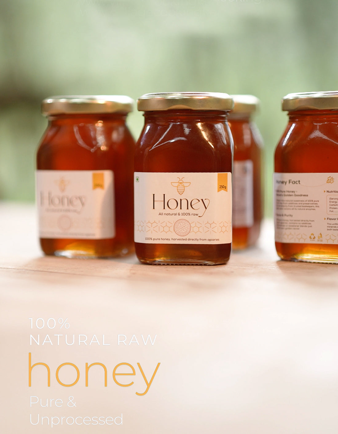 100% Natural Raw Honey | Pure & Unprocessed - 250g